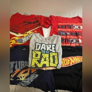 Bundle of 5 Hot Wheels shirt boys size 6